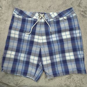 Polo Ralph Lauren Shorts Men's Actual Size 36 Waist Plaid Board Shorts‎